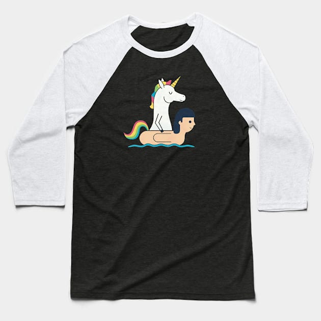 Uni Float Baseball T-Shirt by HandsOffMyDinosaur